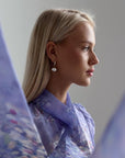 Elegant Purple Floral Midi Suit - Maelle Paris