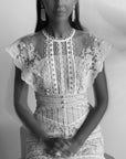 Elegant Lace Midi Dress - Maelle Paris