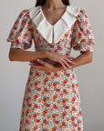 Vintage Floral Print Dress - Maelle Paris