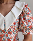 Vintage Floral Print Dress - Maelle Paris