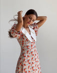 Vintage Floral Print Dress - Maelle Paris