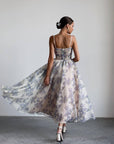 Elegant Floral Print Dress - Maelle Paris