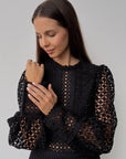 Elegant Black Lace Dress - Maelle Paris