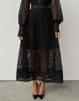 Elegant Black Lace Dress - Maelle Paris