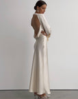 Elegant Silk Maxi Dress - Maelle Paris