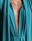 Elegant Turquoise Maxi Dress - Maelle Paris