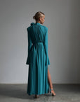 Elegant Turquoise Maxi Dress - Maelle Paris
