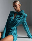 Elegant Turquoise Maxi Dress - Maelle Paris