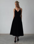 Elegant Black Evening Gown - Maelle Paris