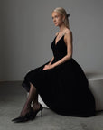 Elegant Black Evening Gown - Maelle Paris