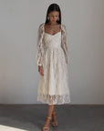 Elegant Stylish Lace Midi Dress - Maelle Paris
