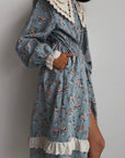 Vintage-Style Floral Dress - Maelle Paris