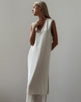 Elegantes weißes Maxikleid