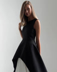 Vestido asimétrico negro