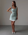 Mini abito elegante verde menta