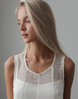 Vestido corto transparente en capas
