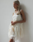 Vestido corto transparente en capas