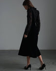 Velvet Lace Illusion Dress
