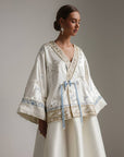 Ivory A-line Midi Skirt