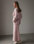 Jupe en maille Nuage rose