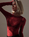 Spitzentop Scarlet Veil