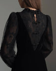 Velvet Lace Illusion Dress