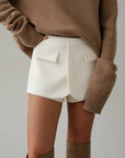 Sculpted Hem Mini Shorts