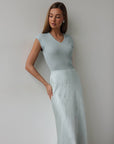 Marble Satin Skirt