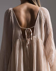 Ethereal Breeze Pleated Maxi Dress.