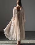 Ethereal Breeze Pleated Maxi Dress.