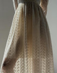Lace Detail White Midi Dress.