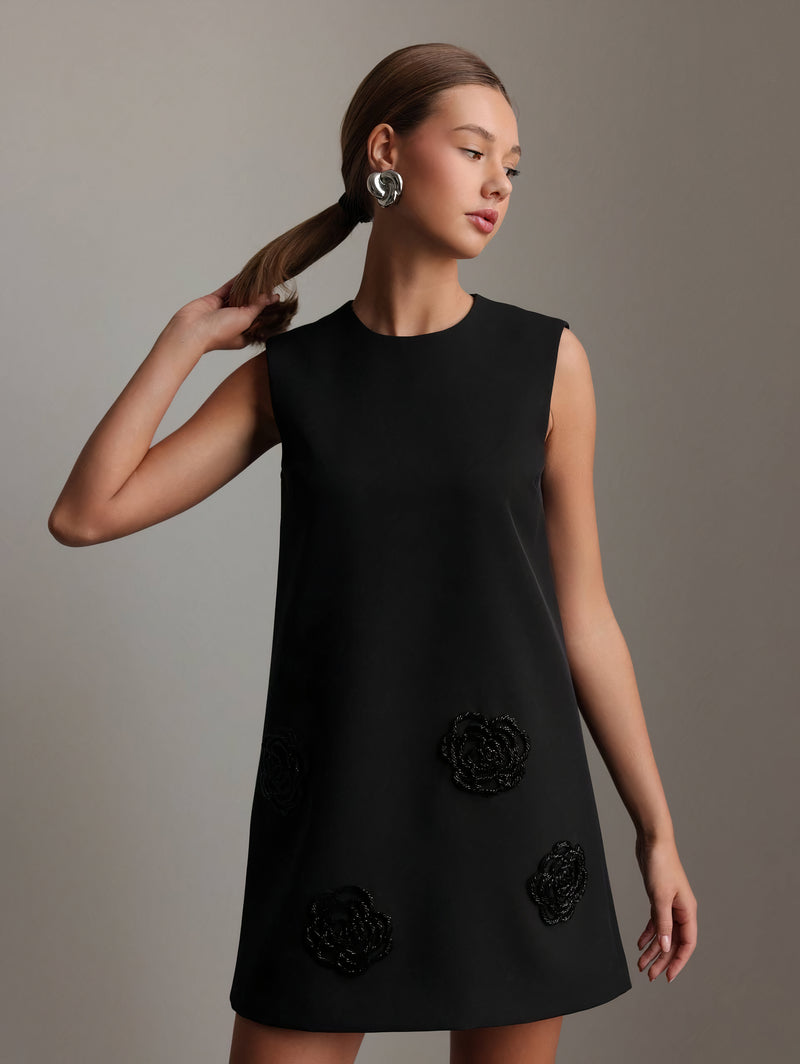 Minivestido Noir Bloom