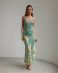 Abito con bordi in pizzo Verdant Bloom