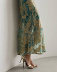 Abito con bordi in pizzo Verdant Bloom