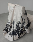 Chaqueta oversize gris estampada