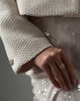 Elegant Beige Tweed Jacket - Maelle Paris