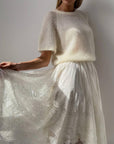 White Lace Skirt - Maelle Paris