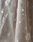 White Embroidered Midi Skirt - Maelle Paris