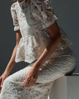 Elegant Lace Midi Suit - Maelle Paris