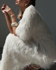 Elegant Feathered Suit - Maelle Paris