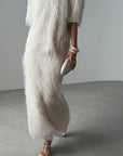 Elegant Feathered Suit - Maelle Paris