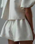 Elegant White Two-Piece Suit - Maelle Paris