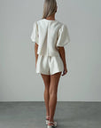 Elegant White Two-Piece Suit - Maelle Paris