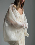 Elegant White Floral Embroidered Suit Set - Maelle Paris