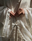Elegant White Floral Embroidered Suit Set - Maelle Paris