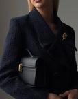 Elegant Dark Blue Suit Dress - Maelle Paris