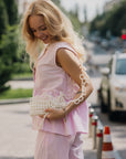 Ensemble en coton pêche rosée