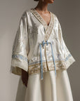 Ivory A-line Midi Skirt
