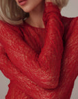 Spitzentop Scarlet Veil
