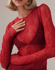 Spitzentop Scarlet Veil